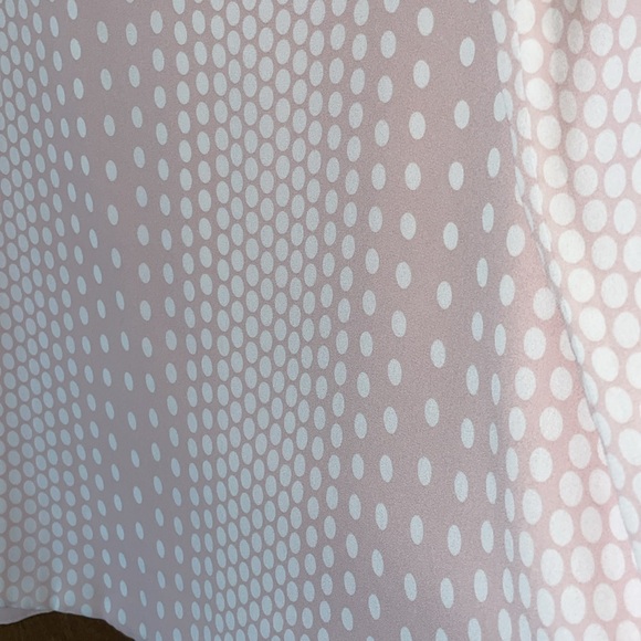 T Tahari Pink White Polka Dot Tank Blouse S - Picture 7 of 8
